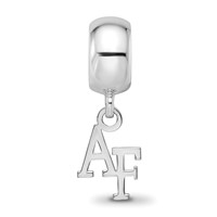 Sterling Silver Rhodium-plated LogoArt United States Air Force Academy A-f Extra Small Dangle Bead view 3