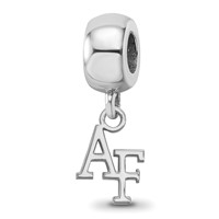 Sterling Silver Rhodium-plated LogoArt United States Air Force Academy A-f Extra Small Dangle Bead view 1
