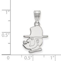 Sterling Silver Rhodium-plated LogoArt Appalachian State University Mountaineer Medium Pendant view 2