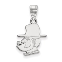 Sterling Silver Rhodium-plated LogoArt Appalachian State University Mountaineer Medium Pendant view 1