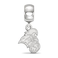 Sterling Silver Rhodium-plated LogoArt Coastal Carolina University Chanticleer Small Dangle Bead Charm view 2