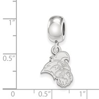 Sterling Silver Rhodium-plated LogoArt Coastal Carolina University Chanticleer Small Dangle Bead Charm view 3