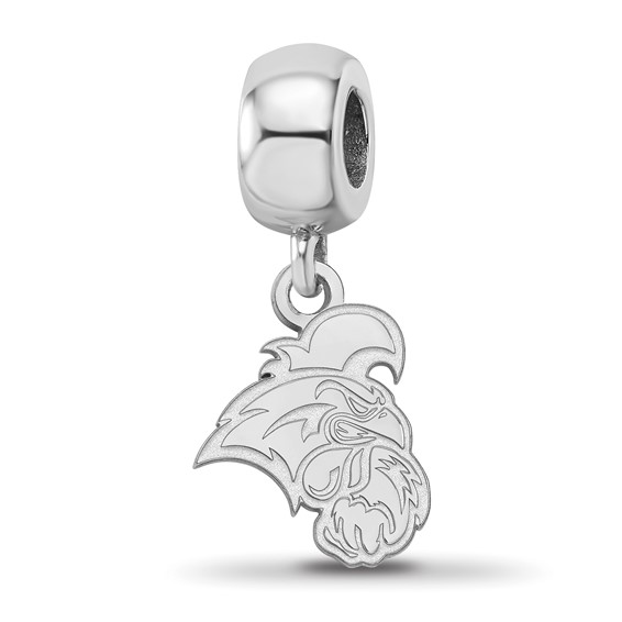 Sterling Silver Rhodium-plated LogoArt Coastal Carolina University Chanticleer Small Dangle Bead Charm