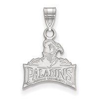 Sterling Silver Rhodium-plated LogoArt Furman University Paladins Small Pendant view 1