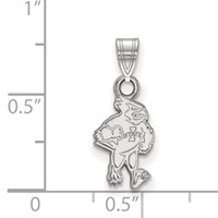 Sterling Silver Rhodium-plated LogoArt Iowa State University Cardinal Small Pendant view 2