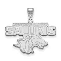 Sterling Silver Rhodium-plated LogoArt Southern Illinois University Salukis Large Pendant view 1