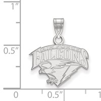 Sterling Silver Rhodium-plated LogoArt United States Air Force Academy Falcons Small Pendant view 2