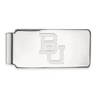 Sterling Silver Rhodium-plated LogoArt Baylor University Bears Money Clip view 1
