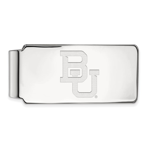Sterling Silver Rhodium-plated LogoArt Baylor University Bears Money Clip