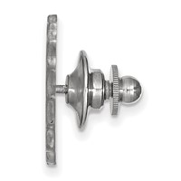 Sterling Silver Rhodium-plated LogoArt Central Michigan University Crest Lapel Pin view 2