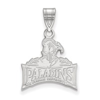 Sterling Silver Rhodium-plated LogoArt Furman University Paladins Medium Pendant view 1