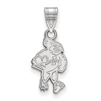 Sterling Silver Rhodium-plated LogoArt Iowa State University Cardinal Medium Pendant view 1