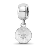 Sterling Silver Rhodium-plated Nhl LogoArt New York Islanders Extra Small Dangle Bead Charm view 5