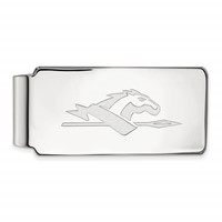 Sterling Silver Rhodium-plated LogoArt Longwood University Horse Money Clip view 1