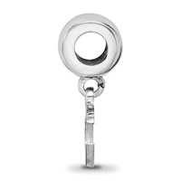Sterling Silver Rhodium Plated Major League Baseball LogoArt Cincinnati Reds Dangle Bead view 2