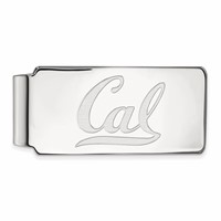 Sterling Silver Rhodium-plated LogoArt University of California Berkeley Cal Money Clip view 1