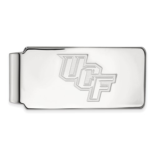 Sterling Silver Rhodium-plated LogoArt University of Central Florida U-c-f Money Clip