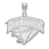 Sterling Silver Rhodium-plated LogoArt United States Air Force Academy Falcons Large Pendant view 1