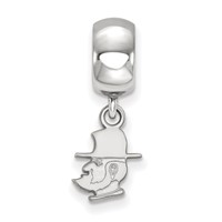 Sterling Silver Rhodium-plated LogoArt Appalachian State University Mountaineer Extra Small Dangle Bead Charm view 2