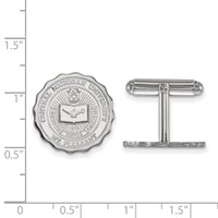 Sterling Silver Rhodium-plated LogoArt Central Michigan University Crest Cuff Links view 2