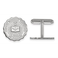 Sterling Silver Rhodium-plated LogoArt Central Michigan University Crest Cuff Links view 1
