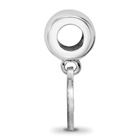 Sterling Silver Rhodium-plated Nhl LogoArt Philadelphia Flyers Extra Small Dangle Bead Charm view 2