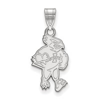 Sterling Silver Rhodium-plated LogoArt Iowa State University Cardinal Large Pendant view 1