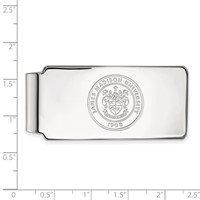 Sterling Silver Rhodium-plated LogoArt James Madison University Crest Money Clip view 2