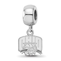 Sterling Silver Rhodium-plated LogoArt Ohio University Extra Small Dangle Bead Charm view 1