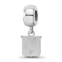Sterling Silver Rhodium-plated Nhl LogoArt New York Rangers Extra Small Dangle Bead Charm view 5