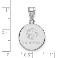 Sterling Silver Rh-plated LogoArt the Citadel Medium Pendant view 2