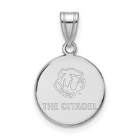 Sterling Silver Rh-plated LogoArt the Citadel Medium Pendant view 1