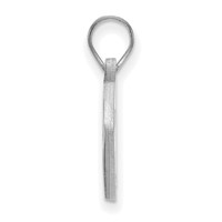 Sterling Silver Rhodium-plated LogoArt West Virginia University W-v Football Pendant view 2