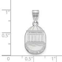 Sterling Silver Rhodium-plated LogoArt Coastal Carolina University Medium Crest Pendant view 2