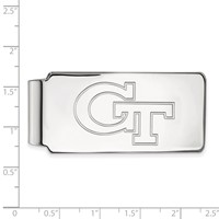 Sterling Silver Rhodium-plated LogoArt Georgia Institute of Technology G-t Money Clip view 2