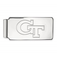 Sterling Silver Rhodium-plated LogoArt Georgia Institute of Technology G-t Money Clip view 1