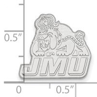 Sterling Silver Rhodium-plated LogoArt James Madison University Lapel Pin view 3
