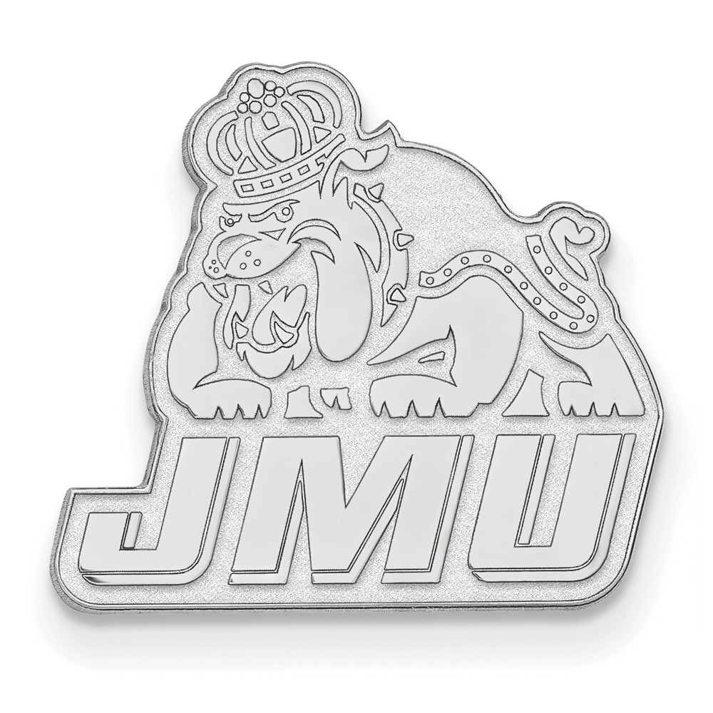 Sterling Silver Rhodium-plated LogoArt James Madison University Lapel Pin
