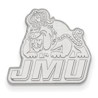 Sterling Silver Rhodium-plated LogoArt James Madison University Lapel Pin view 1