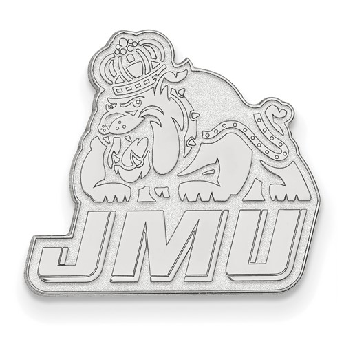 Sterling Silver Rhodium-plated LogoArt James Madison University Lapel Pin
