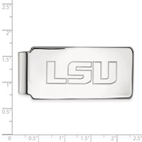 Sterling Silver Rhodium-plated LogoArt Louisiana State University L-s-u Money Clip view 2