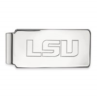 Sterling Silver Rhodium-plated LogoArt Louisiana State University L-s-u Money Clip view 1