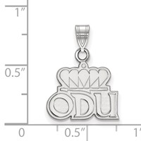 Sterling Silver Rhodium-plated LogoArt Old Dominion University O-d-u Small Pendant view 2