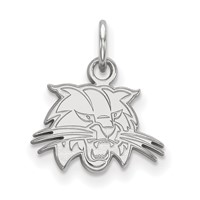 Sterling Silver Rhodium-plated LogoArt Ohio University Bobcat Extra Small Pendant view 1