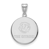Sterling Silver Rh-plated LogoArt the Citadel Large Pendant view 1