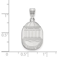 Sterling Silver Rhodium-plated LogoArt Coastal Carolina University Large Crest Pendant view 2