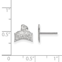 Sterling Silver Rhodium-plated LogoArt Furman University Paladins Extra Small Post Earrings view 2