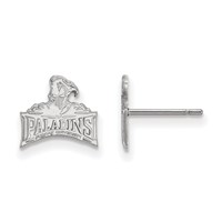 Sterling Silver Rhodium-plated LogoArt Furman University Paladins Extra Small Post Earrings view 1