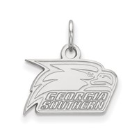 Sterling Silver Rhodium-plated LogoArt Georgia Southern University Eagle Extra Small Pendant view 1