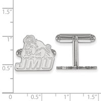 Sterling Silver Rhodium-plated LogoArt James Madison University Cuff Links view 2